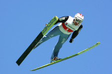 Der Schweizer Skispringer Simon Ammann, am 6. Oktober 2010 in Einsiedeln, Schweiz.