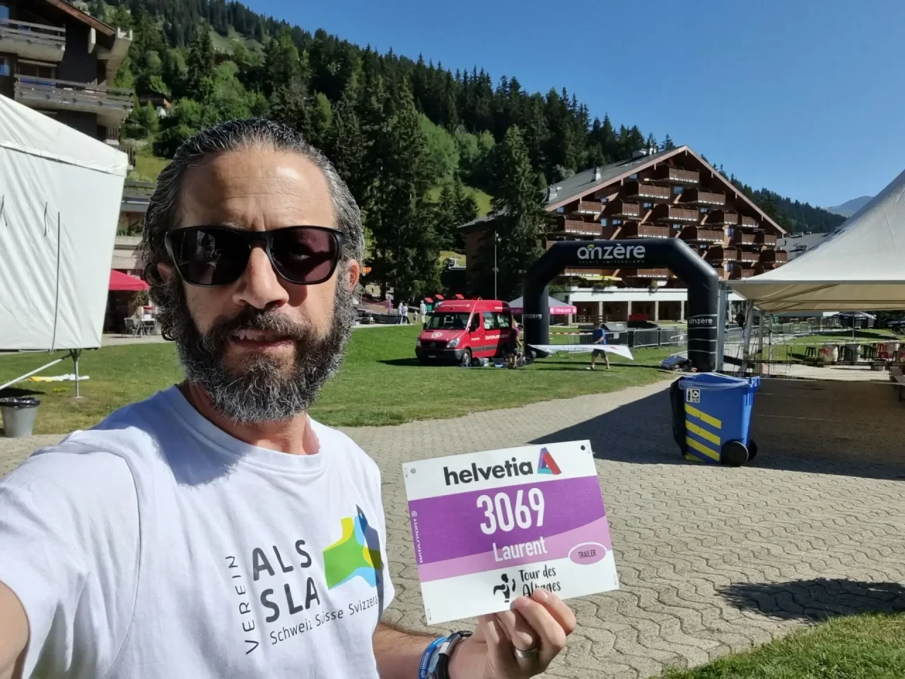 Laurent Crittin am Start in Anzère