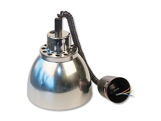 Chauffe-plat avec lampe, chromé, 230V/250W, réglable en hauteur jusqu'à 1.8  m – Banholzer AG