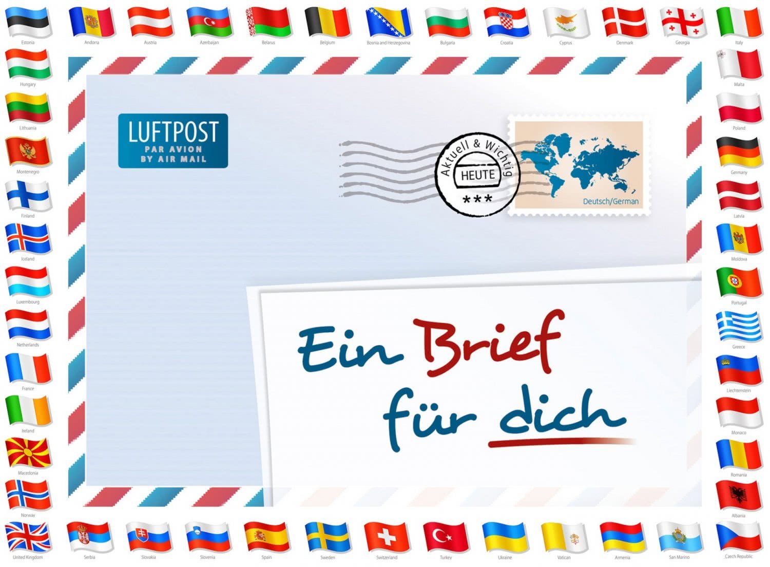 Ein Brief für dich (in diversen Sprachen)