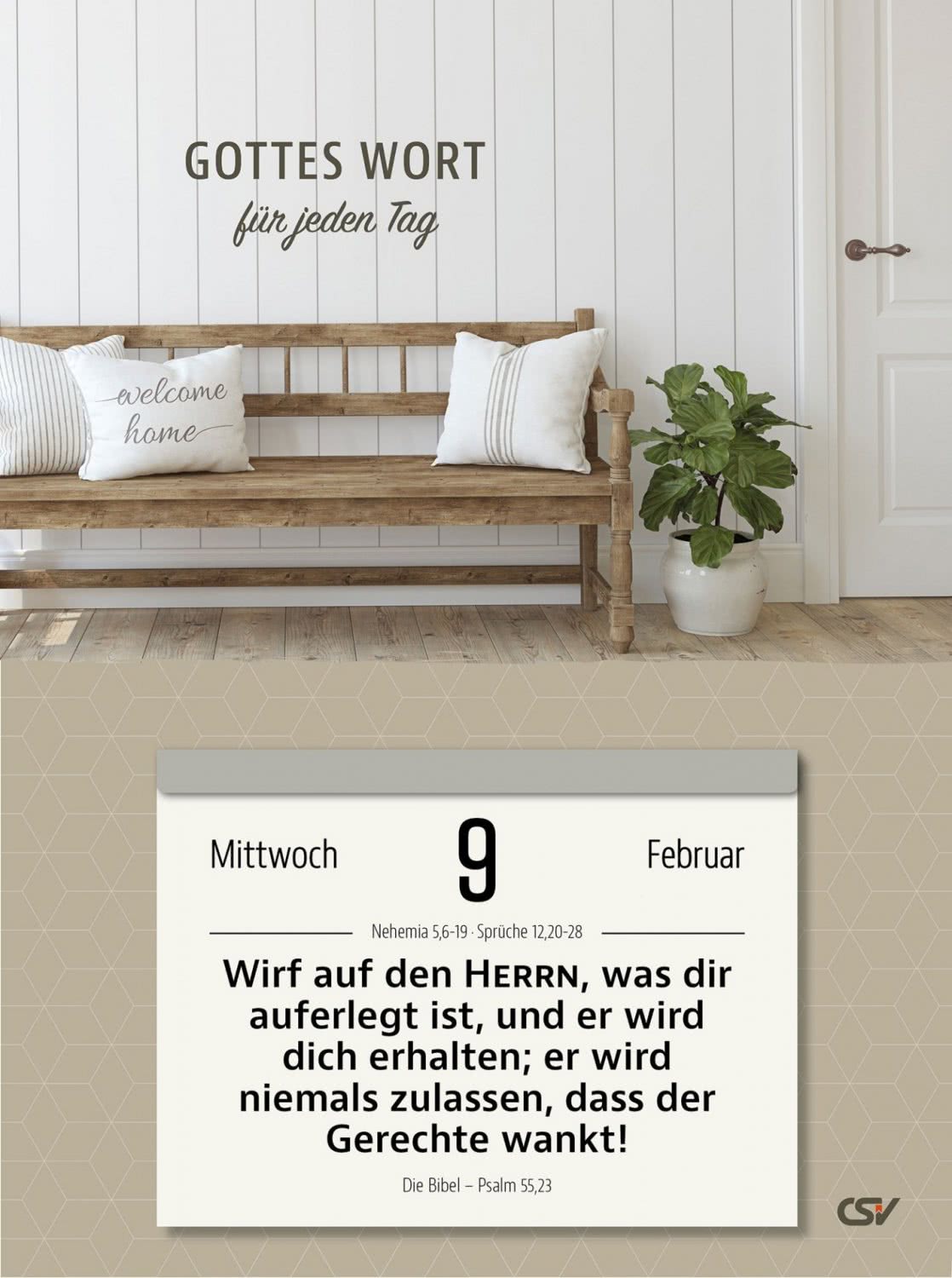 Gottes Wort für jeden Tag 2023 Abreisskalender