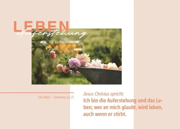 Postkarte K510: Leben & Auferstehung