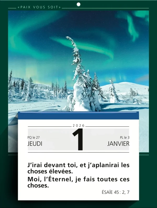 Paix vous soit 2026 Abreisskalender – Bild 2