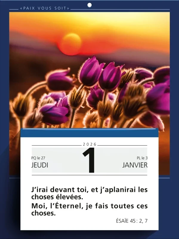 Paix vous soit 2026 Abreisskalender