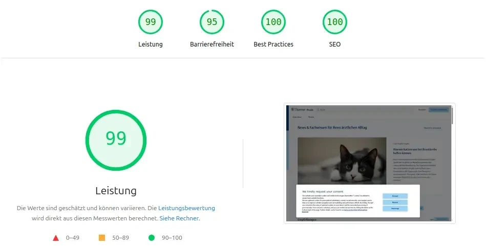 Ja, nicht jede Seite hat einen solchen Score - aber wir arbeiten dran.