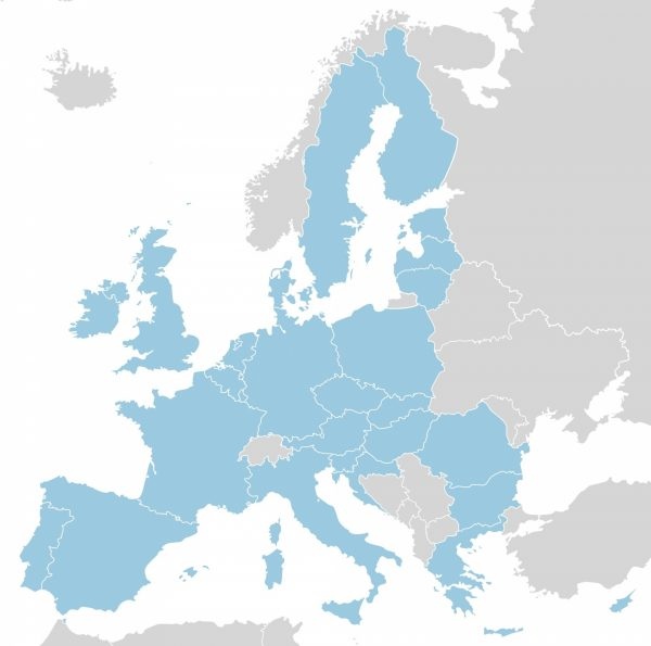 Karte: Mitgliedstaaten der Europäischen Union (EU)