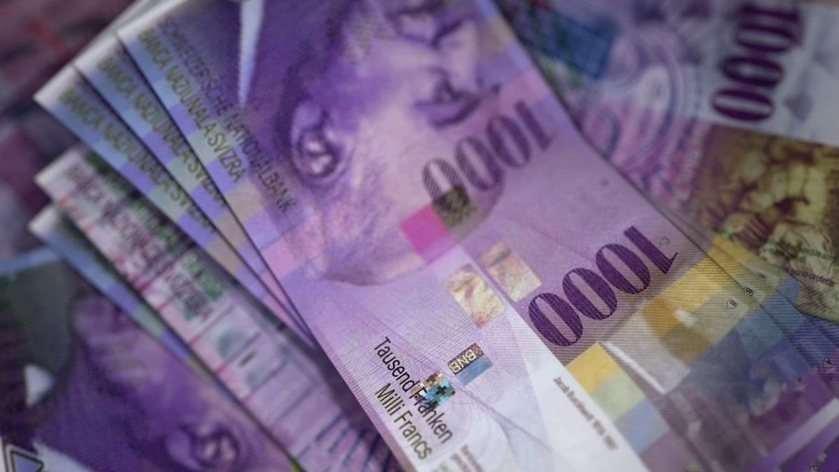 Foto: Schweizer Franken in 1000-Franken-Noten