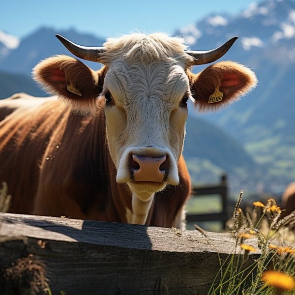 Foto: Kuh in den Alpen