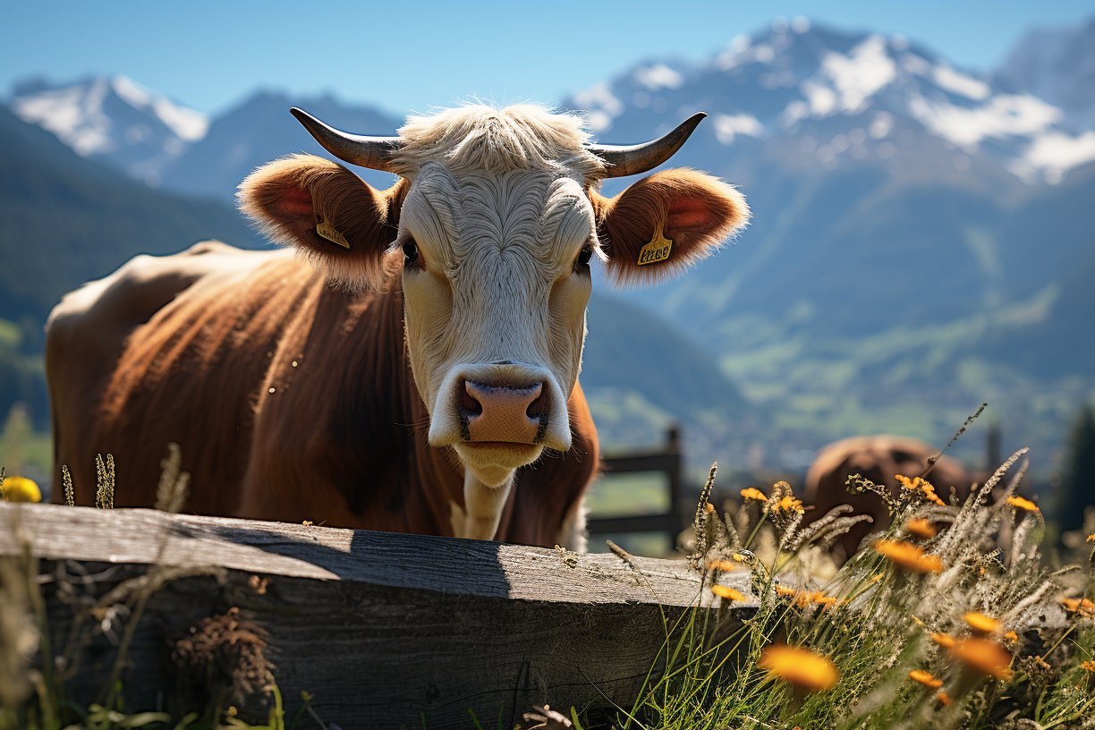 Foto: Kuh in den Alpen