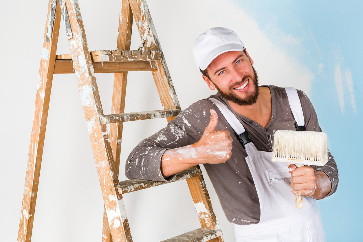 Maler Jobs Schweiz Maler bei der Arbeit