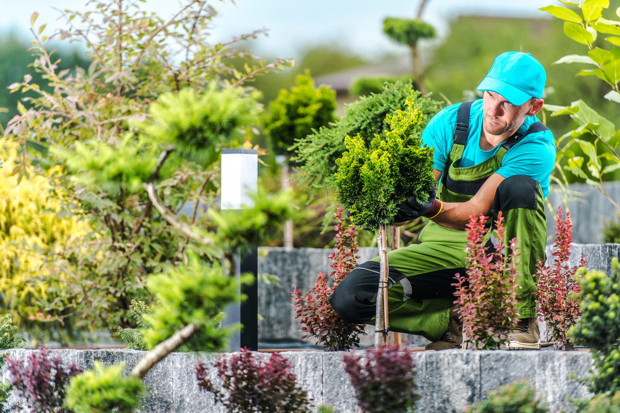 Gärtner Jobs Schweiz Gärtner bei der Arbeit im Gartenbau