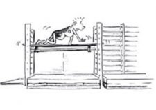 Geräte – Sprossenwand: Mutprobe