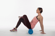 Allenamento con attrezzi − Foam roller: Glutei/rotatori esterni