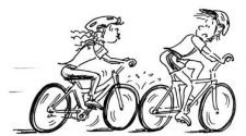 In bicicletta – Esercitare l’abilità: A ruota