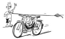 In bicicletta – Evoluzioni: Limbo dance