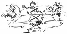 Street racket: Tournante (terrain de simple)
