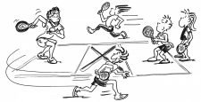 Street racket: Tournante pour débutants (terrain de simple)