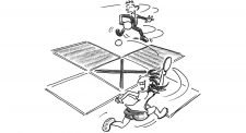 Street racket: Duel (terrain en croix)