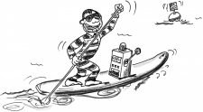 Stand up paddle – Techniques de pagayage: Bandit manchot
