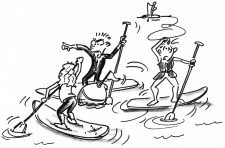 Stand up paddle – Manœuvres: Course en ligne