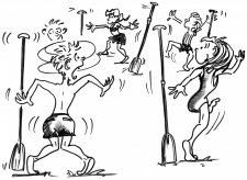 Stand Up Paddling – Aufwärmspiele an Land: Paddel Hip Hop