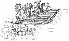 Stand Up Paddling – Spass: Wackelbrücke