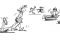 Percezione in movimento – Senso del movimento: Giochi estensivi – Attachi ninja (gioco dei copertoni)