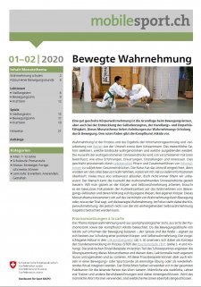 Cover: Titelblatt Monatsthema Bewegte Wahrnehmung.