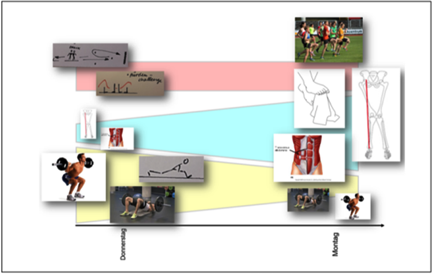 Grafik: Umsetzung des Modells für die Sportart Orientierungslauf