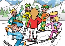 Excursions à skis – Echauffement: Traîne, traîne mon balai