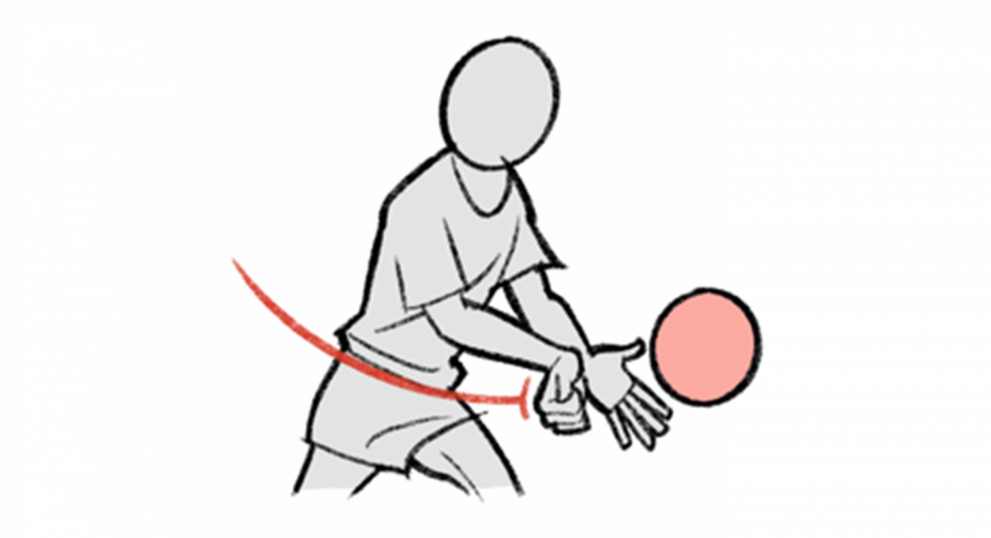 Illustrazione: Passaggio di pugno (fist pass)