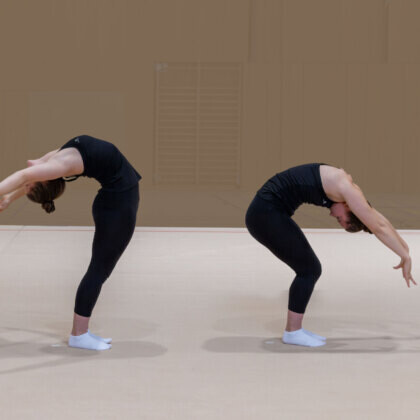 Rhythmische Gymnastik – Trainingsformen zu den Erscheinungsformen: Bewegungen mit der erforderlichen Beweglichkeit bewusst und stabil ausführen – Wellen