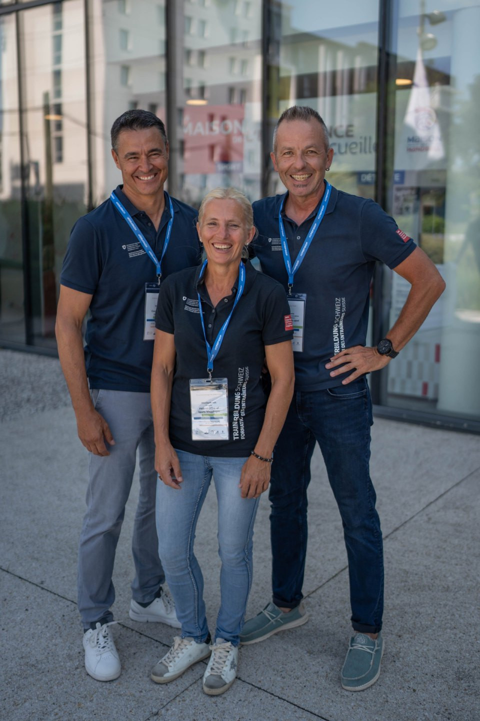 Mark Wolk, Monika Kurath e Iwan Schuwey (da sinistra a destra) di Trainer Education Switzerland hanno potuto trasmettere le loro conoscenze agli allenatori.