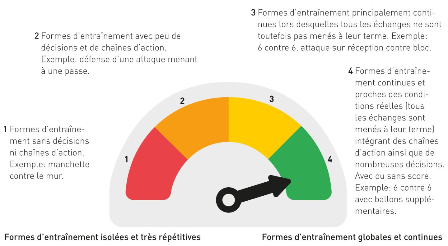 Volleyball: Formes d’entraînement associées aux formes caractéristiques