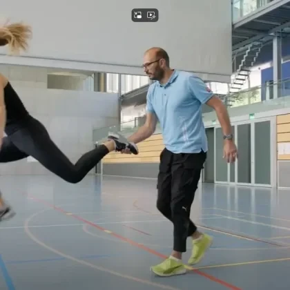 Power to Win – Good Practice: Stufe T1 – Belasten – Explosivität – Sprungformen (intensivieren) – Panthersprünge horizontal mit Partner