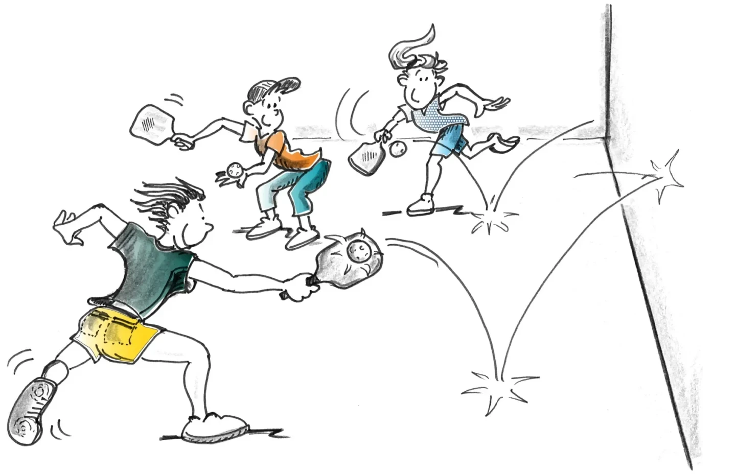 Pickleball – Riscaldamento e materiale: Gioco muro-suolo (diritto e rovescio)