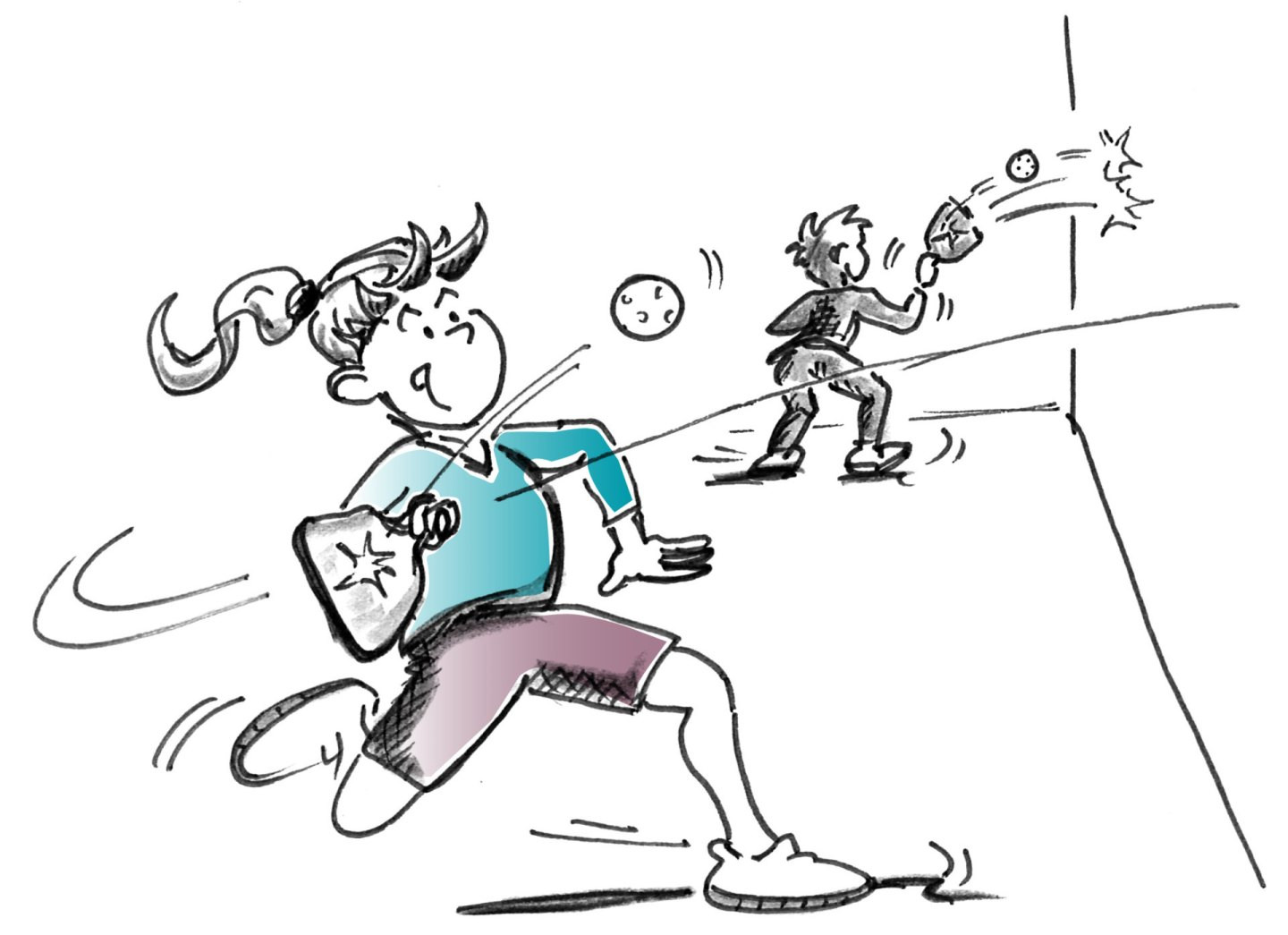 Pickleball – Riscaldamento e materiale: Volée al muro (variare la distanza – «elastico»)