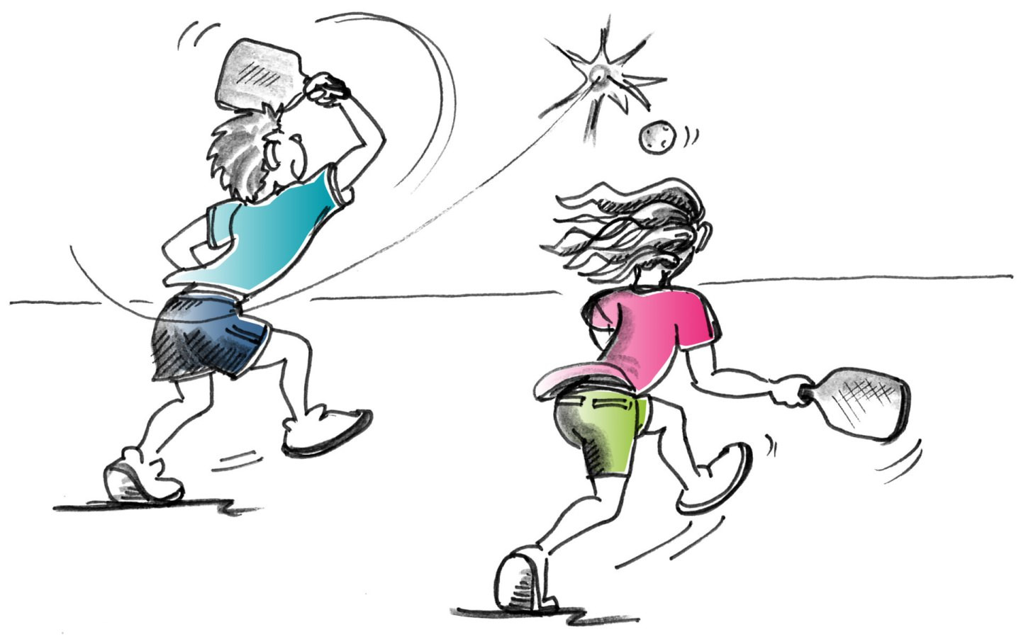 Pickleball – Riscaldamento e materiale: Squash al muro (a coppie in un campo da gioco definito)