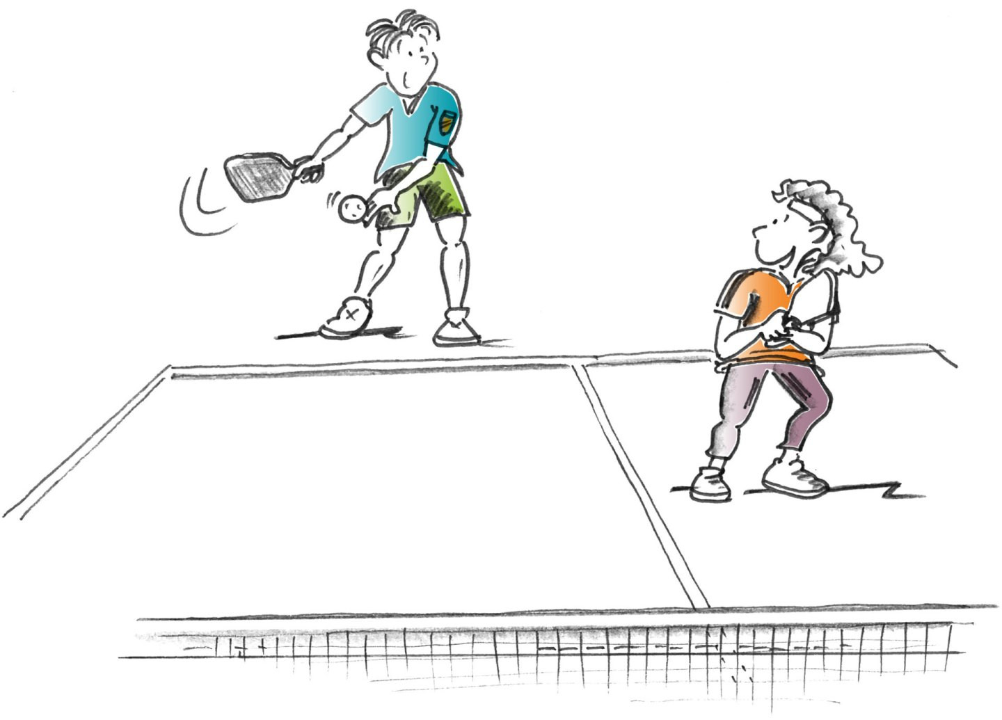 Pickleball – Kompetitive Übungs- und Spielformen: Aufschlag- und Double-Bounce-Spiel