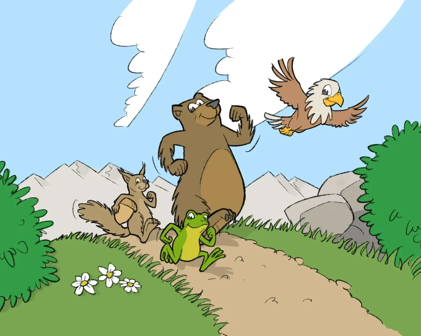 Concentrarsi, un gioco da bambini: I nostri quattro amici a due e quattro zampe