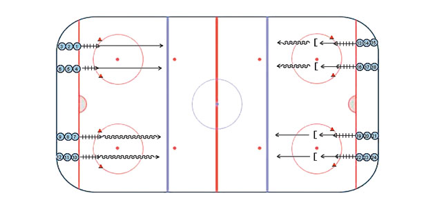 Disegno: una pista di hockey su ghiaccio