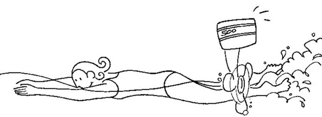 Schwimmen: Motorboot