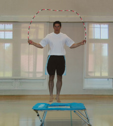 Mini-trampoline: Saut à la corde