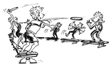 Frisbee: En équilibre