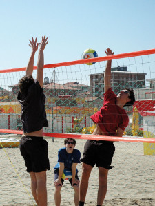 Beach volley: Topspin