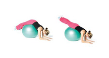 Swissball – Tronco dorsale: Sollevare le gambe