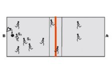 Faustball – Aufwärmspiel: Wand-ab
