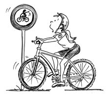 In bicicletta: In appoggio