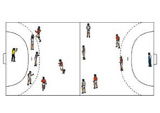Handball – Jouer: 2 × 3:3