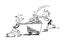 Pallamano – Tirare: Corsa col carrello